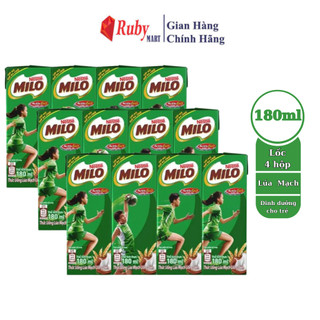 Combo 3 lốc sữa năng lượng milo vị lúa mạch 180ml