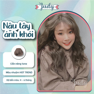 Thuốc nhuộm tóc màu Nâu tây ánh khói + tặng kèm oxy trợ nhuộm |Judyhairs tự nhuộm tóc tại nhà dễ dàng