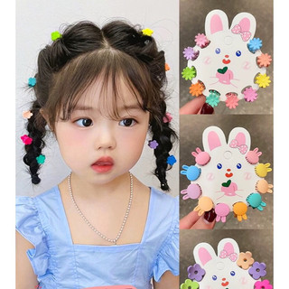Set kẹp tóc thỏ trái tim cào nhí càng cua mini màu sắc ngọt ngào phong cách công chúa cho bé