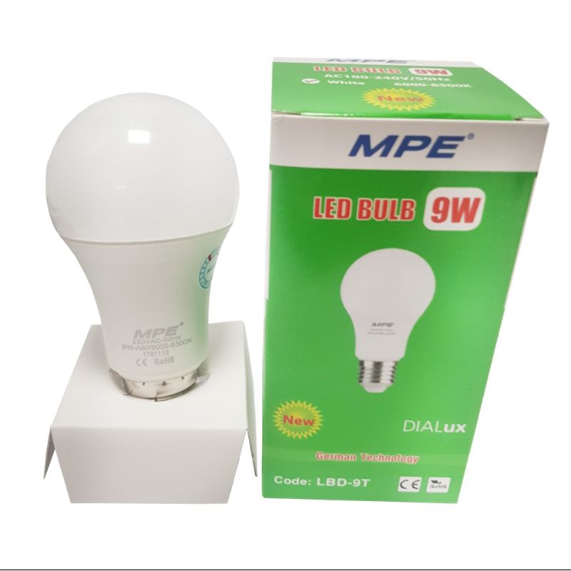 Bóng Led Bulb MPE 9W (Trắng - Vàng)