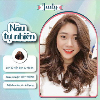 Thuốc nhuộm tóc màu Nâu tự nhiên + tặng kèm oxy trợ nhuộm |Judyhairs tự nhuộm tóc tại nhà dễ dàng
