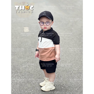 Sét bộ đùi áo polo khoá trước mix quần sooc kaki mềm BT