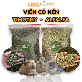 Cỏ nén Alfalfa Cỏ nén Timothy cho Thỏ Bọ ú Chinchilla - thức ăn cho Thỏ Bọ ú Alfalfa Hay Timothy Hay Bunihouse