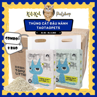 [COMBO 6-8 TÚI] Cát vệ sinh cho mèo hữu cơ TAOTAOPETS 6L (2.2kg) - Từ bã đậu nành, xả được bồn cầu