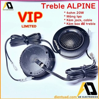 Loa treble Alpine 4ohm 20W màng lụa kèm đế box jack cable loa zin cực hiếm
