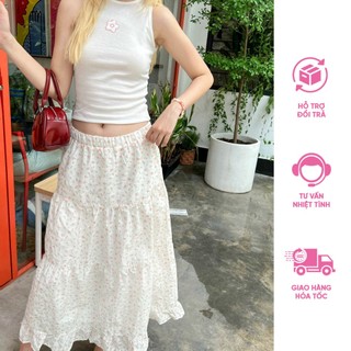 Váy hoa nhí ba tầng xoè nữ tính Floral Midi Dress - Buddies.25