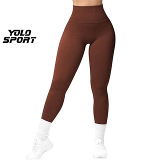 Quần Dài Dệt Tăm Gân Legging Nữ Thể Thao Tập Gym Yoga Aerobic Vải Dệt Kim Kiểu Phối Dày Dặn Cao Cấp Co Giãn 4 Chi