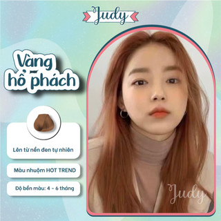 Thuốc nhuộm tóc màu Vàng hổ phách + tặng kèm oxy trợ nhuộm |Judyhairs tự nhuộm tóc tại nhà dễ dàng