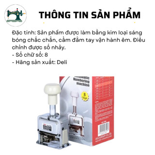 Dấu số nhảy tự động Deli số 8