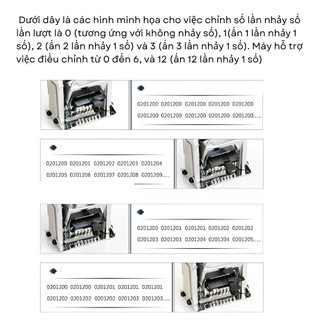 Dấu số nhảy tự động Deli số 8