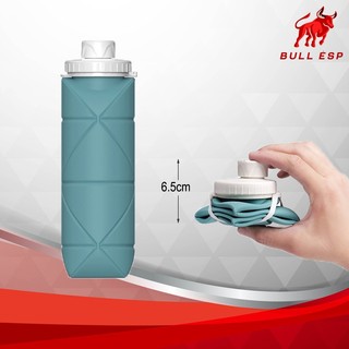 Bình nước gấp gọn 500ml silicone chịu nhiệt có thể gấp gọn bỏ túi, đi du lịch, thể thao, dã ngoại