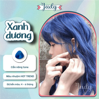 Thuốc nhuộm tóc màu Xanh dương + Tặng gang tay và trợ nhuộm |judyhairs