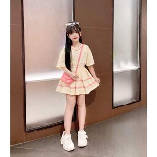 Sét Váy thời trang Bé Gái và Mẹ từ 09-55Kg, Set Váy Bộ có LÓT QUẦN, Chân Váy xinh và áo in Chữ YANKEE
