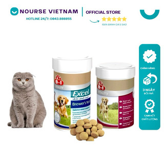Viên dưỡng lông cho mèo Excel Vitamin cho chó giảm rụng lông mượt lông NourseVietnam TB11