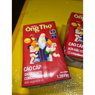 Hộp sữa đặc có đường ông thọ đỏ / tài lộc hộp giấy 1284g / sữa đỏ 1kg có nắp mẫu mơi