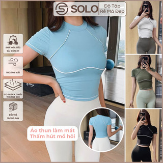 Áo Thun Tập Gym Pilate Yoga Tencel Làm mát Co Giãn Mịn Mát Nhẹ Bền Thể Thao Solo Sportswear 2660