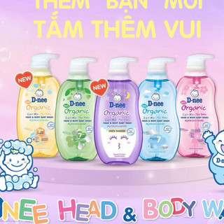 Sữa tắm gội sơ sinh toàn thân Dnee organic cho bé 200ml/380ml/800ml
