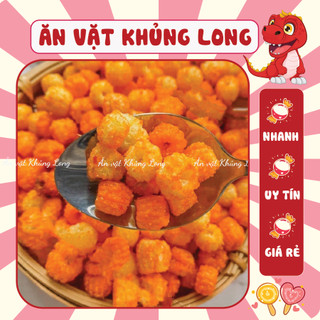 500g nui chiên giòn, nui sấy giòn,hạt sen nui cay sấy gia vị giòn tan, ăn vặt khủng long