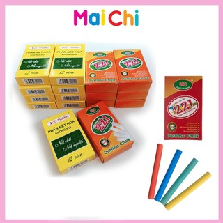 Hộp 10 viên phấn [TRẮNG/ MÀU] Không Bụi MIC 221/Phấn Nét Hoa Không Bụi Đức Thanh [Chính hãng] MaiChi-Shop