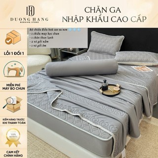 Bộ Chiếu Điều Hòa Cao Su Non VVIP  DH Bedding - Chăn Thun Lạnh Kèm Vỏ Gối Ôm Thế Hệ Mới 2024