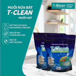 Muối Làm Mềm Nước (hạt nhỏ) TClean (T-Clean) Cho Máy Rửa Bát trọng lượng 1.2 Kg