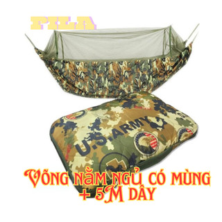 Võng Mùng Thái Lan Cao Cấp 2M5 Loại 3 Lớp Chắc Chắn TẶNG 5M DÂY DÙ