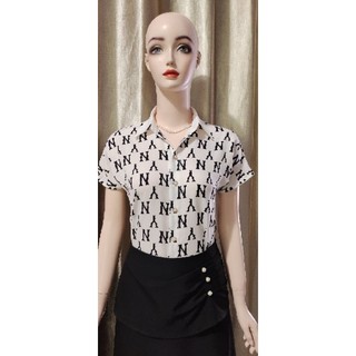 áo sơ mi nữ cổ bẻ phối bâu