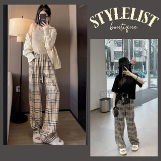 Quần kẻ caro quần suông dài ống rộng kẻ caro thô mềm freesize, quần dài nữ bbr ống rộng kẻ sọc hot hit mã 006