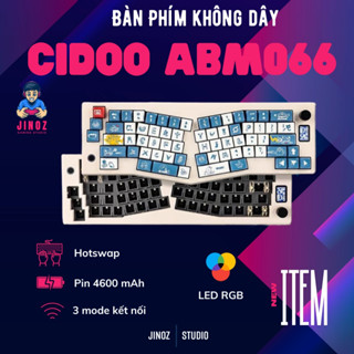 Bàn Phím Cơ Cidoo ABM066 Alice | 3 mode | LED RGB | Màn hình Led | Layout 65% có núm- Jinoz Gaming Studio
