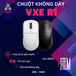 Chuột không dây VXE R1 SE | PROMAX Chuột gaming bluetooth chống ồn ôm tay - Jinoz Gaming Studio