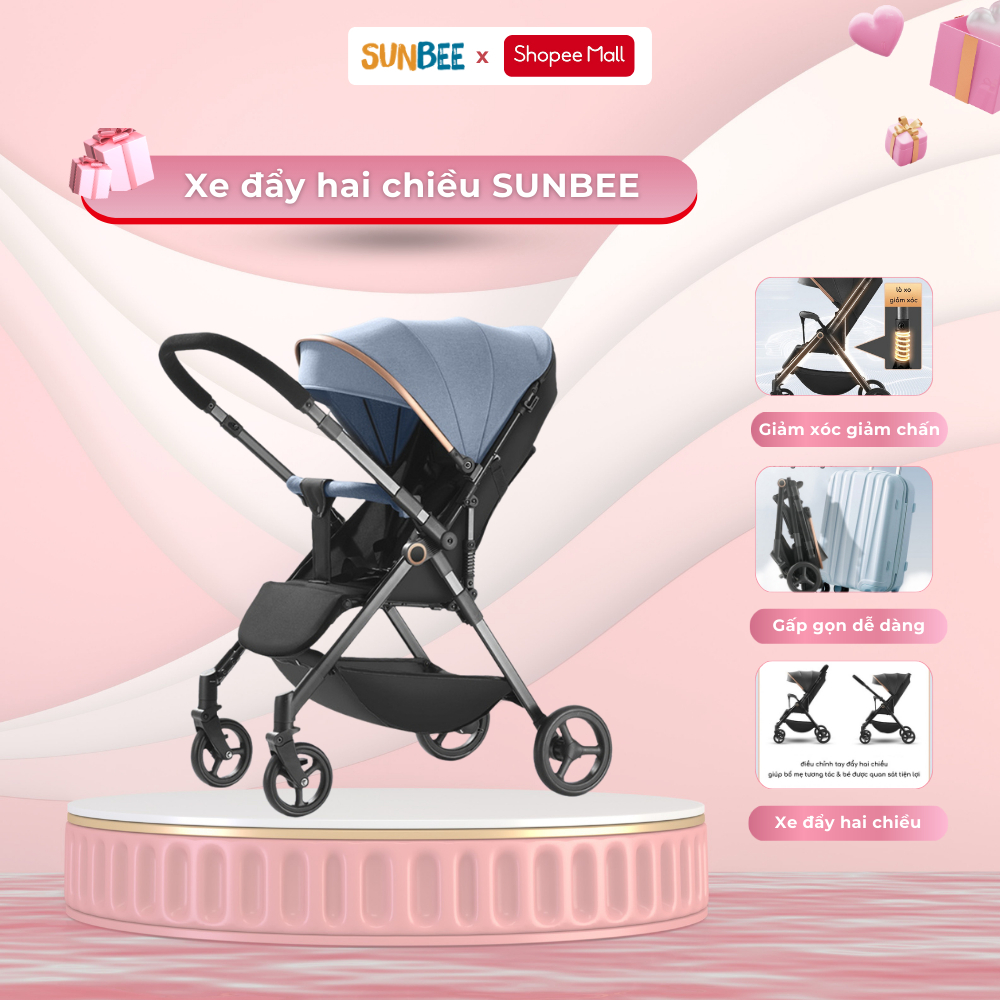 Xe Đẩy Cho Bé MumKid Gấp Gọn Hai Chiều Giảm Sóc An Toàn Tiện Lợi Cho Mẹ & Bé - Bảo Hành 2 Năm