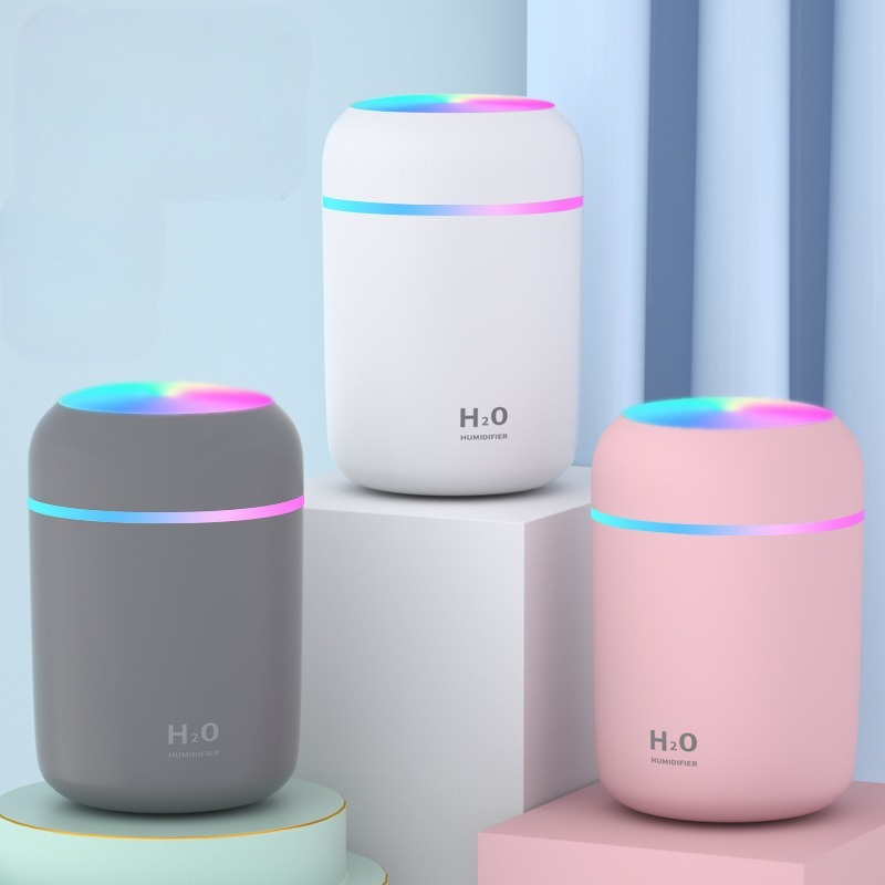 Máy Phun Sương Tạo Ẩm Tấm Thị Humidifier H2O 300ML Máy XôngTinh Dầu Thơm Mát Phòng Xua Đuổi Muỗi