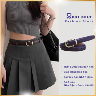 Thắt Lưng Nữ Ulzzang Mặt Hình chữ C Khóa Vàng Roxi Belt - Dây Nịch Nữ Bản Nhỏ 1,8cm TL024