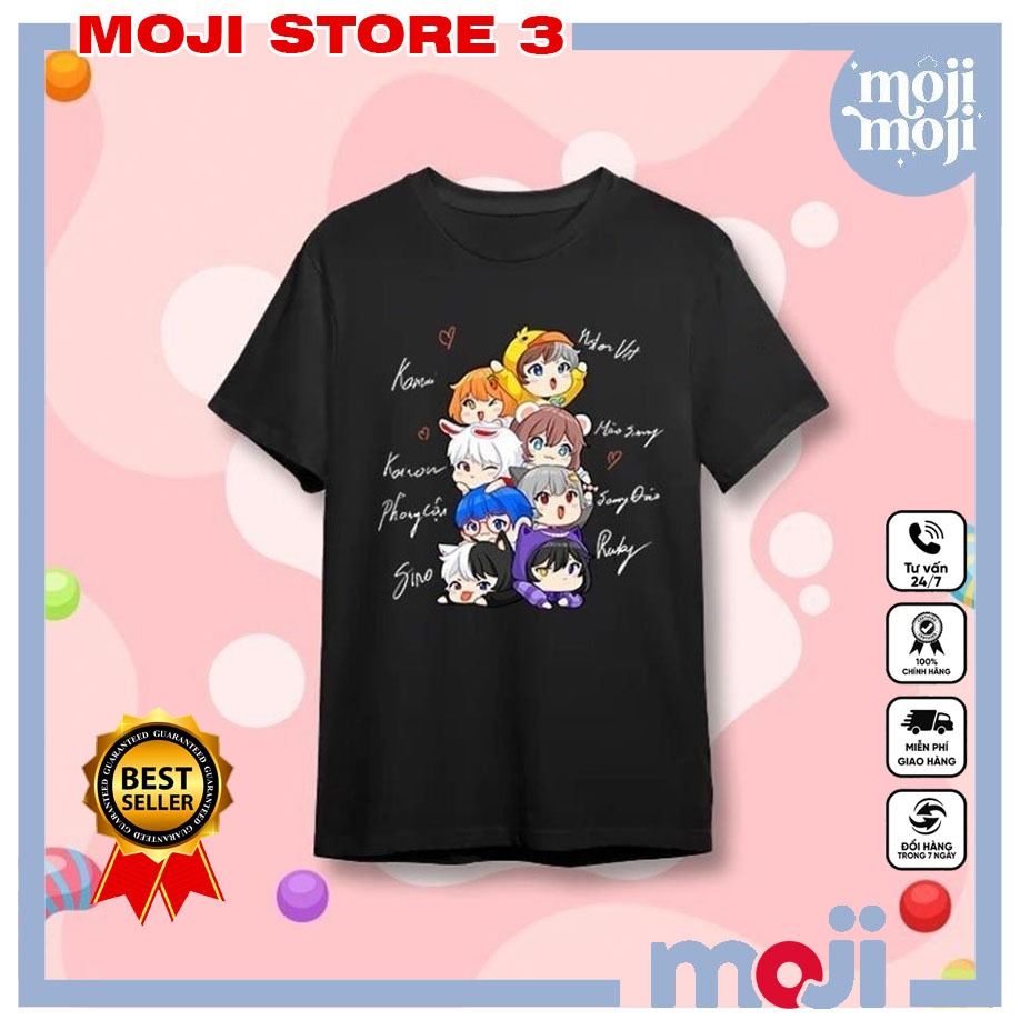Áo Hero Team Kèm Chữ Ký Hero Team Màu Đen, Thoáng Mát, Thời Trang Hero Team Unisex Cho Bé | Moji Sto