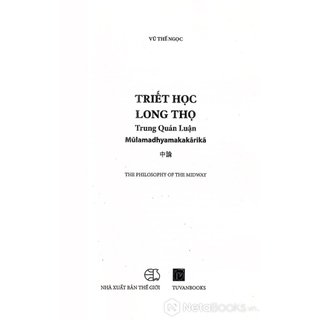Sách - Triết Học Long Thọ (HN)