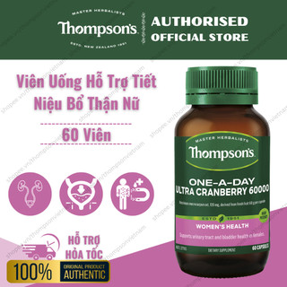 Viên Uống Hỗ Trợ Tiết Niệu & Bổ Thận Nữ - Thompson's Ultra Cranberry 60000mg - 60 Viên