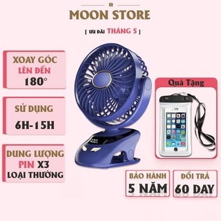 Quạt mini, quạt kẹp tích điện có đèn, để bàn, cầm tay, quạt tích điện loại to dung lượng pin khủng