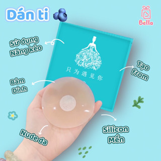 Miếng Dán Ngực Silicon, Dán Ti Cho Bạn Gái Diện Váy Vô Tư Thoải Mái