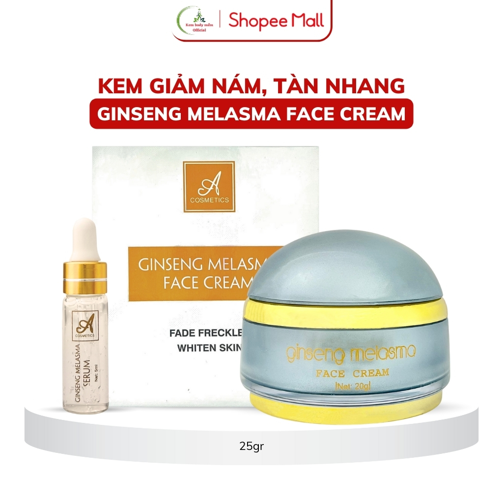 Kem Nám Tàn Nhang Mềm Acosmetics - Da Trắng Sáng Mờ Nám Nhanh Chóng 25G