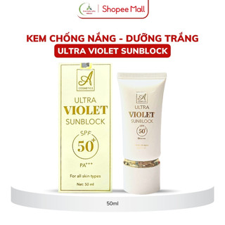 Kem chống nắng Mềm, ultra violet sunblock acosmetics SPF 50, nâng tone kiềm dầu, dưỡng trắng da 50ml