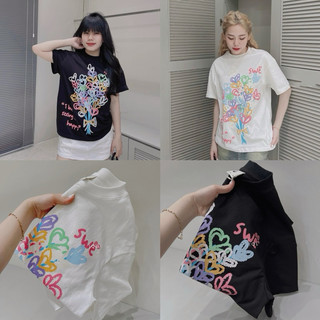 Áo phông, áo thun nữ PNB bó hoa trái tim màu sắc cotton mềm mại mặc mát