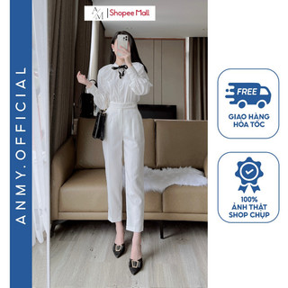 Quần tây nữ lưng cao AMY dáng baggy cạp cao siêu tôn dáng ống đứng chuẩn đẹp khóa trước Q622