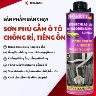 Sơn Phủ Gầm Ô Tô - Sơn Phủ Gầm - Xịt Cao Su Non - Chống Rỉ Sét, Chống Nước Tiếng Ồn CARTY 1000ML