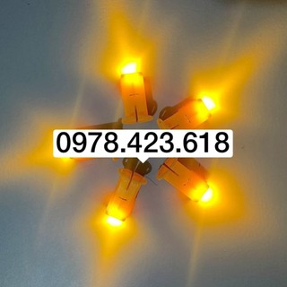 Sét sỉ 10 Đèn led xài pin Vỏ Vàng và Phụ kiện gắn đèn lồng giấy đèn ông sao trung thu đồ chơi- đèn led pin thay đèn cầy