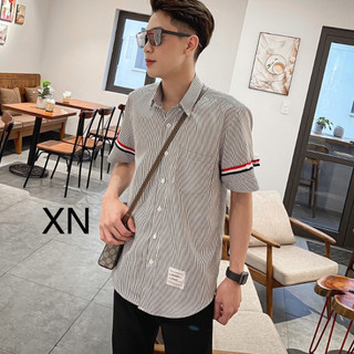 Áo sơ mi thome nam nữ tay ngắn boy phố dáng đẹp form chuẩn chất vải cotton mềm mịn mẫu mới nhất 2024