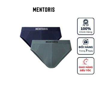 Combo 2 quần lót nam Mentoris MBX01 sịp chéo chất liệu cotton thoáng mát thấm mồ hôi co giãn 4 chiều