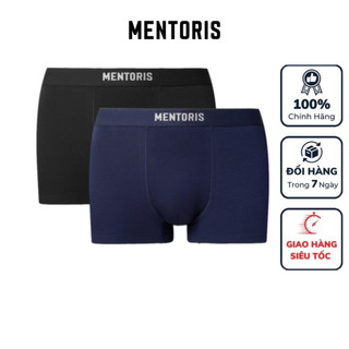 Combo 2 quần sịp đùi nam Mentoris MBX01 chất liệu cotton thoáng khí thấm mồ hôi kháng khuẩn tự nhiên
