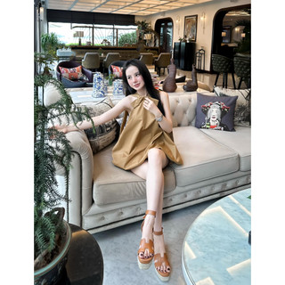 váy yếm phồng nơ
