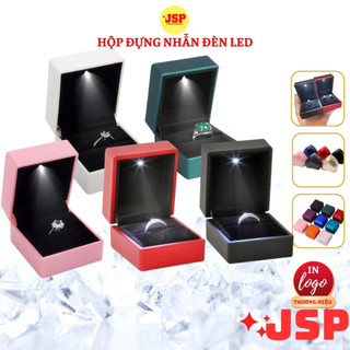 Hộp nhẫn có đèn Led JSP nhận in Logo cao cấp hộp đựng nhẫn cưới hộp cầu hôn trang sức