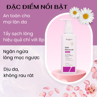  Kem tẩy lông BLANICA tẩy sạch lông vùng kín tay chân nách dịu nhẹ không gây kích ứng da 120ml 